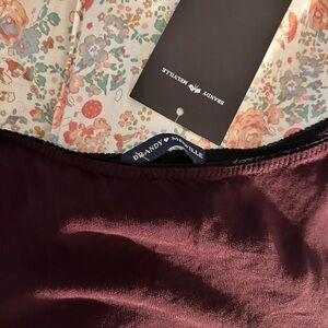 Brandy Melville Satin Cami in Deep Wine